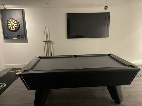 Cry Wolf Indoor Pool Table - Black, Slate Bed 6ft/7ft Cry Wolf Indoor Pool Table - Black, Slate Bed 6ft/7ft
