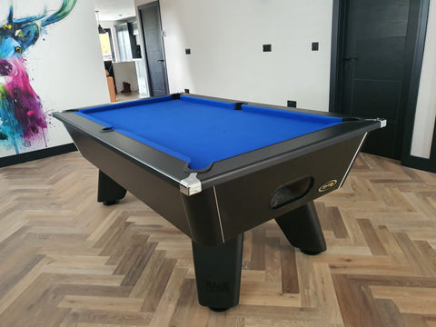 Cry Wolf Indoor Pool Table - Black, Slate Bed 6ft/7ft