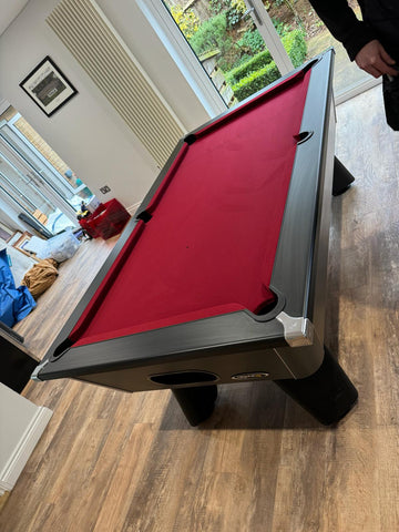 Cry Wolf Indoor Pool Table - Black, Slate Bed 6ft/7ft