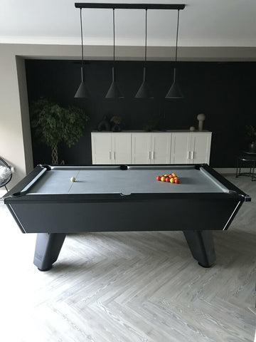 Cry Wolf Indoor Pool Table - Black, Slate Bed 6ft/7ft