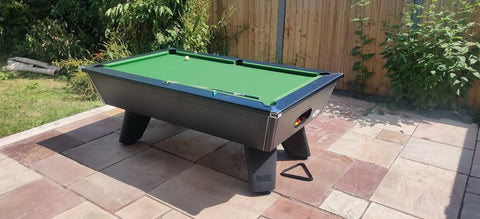 Cry Wolf Outdoor Pool Table – Matt Black 6FT/ 7FT Slate Bed Pool Table