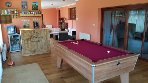 Blackball Slate Bed Pool Table - Walnut - 6FT / 7FT - Coin Option Also Available