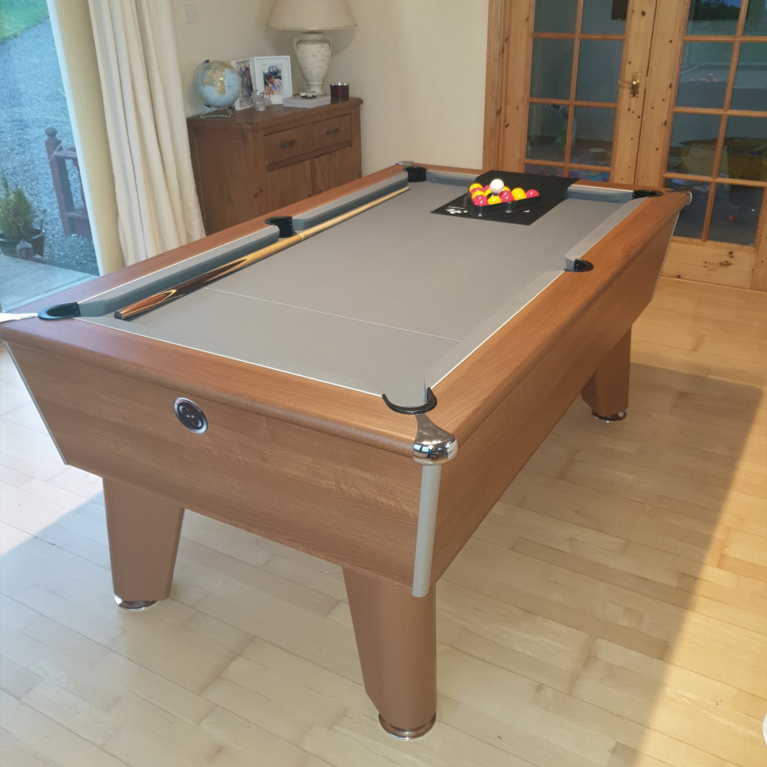 Blackball Slate Bed Pool Table - Walnut - 6FT / 7FT - Coin Option Also ...