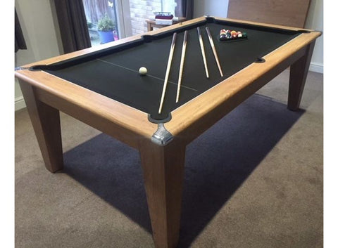 Gatley Classic Pool Dining Table - Oak - Slate Pool Bed In 6FT & 7FT Sizes