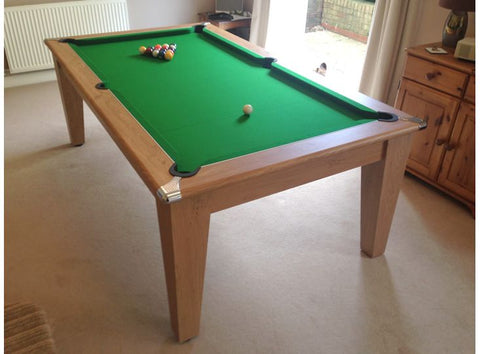 Gatley Classic Pool Dining Table - Oak - Slate Pool Bed In 6FT & 7FT Sizes