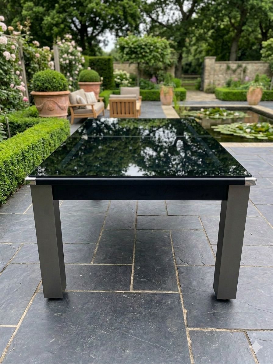 Cry Wolf Alfresco - Slate Bed - Indoor & Outdoor Pool Dining Table - 6FT/7FT