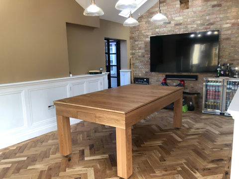 Solid Oak English Pool Dining Table