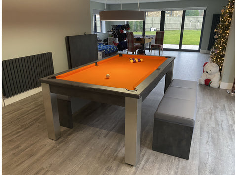 Funky Munky Elixir - Pool Dining Table - 6FT / 7FT - Slate Bed - Anthracite Slate