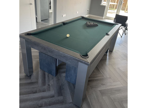 Funky Munky Elixir - Pool Dining Table - 6FT / 7FT - Slate Bed - Anthracite Slate