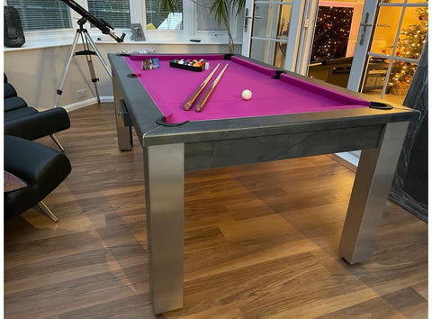 Funky Munky Elixir - Pool Dining Table - 6FT / 7FT - Slate Bed - Anthracite Slate