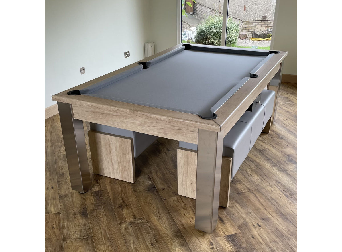 Funky Munky Elixir - Pool Dining Table - 6FT / 7FT - Slate Bed - Nebraska Oak