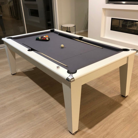 Gatley Classic Pool Dining Table - White - Slate Pool Bed In 6FT & 7FT Sizes