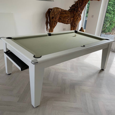 Gatley Classic Pool Dining Table - White - Slate Pool Bed In 6FT & 7FT Sizes