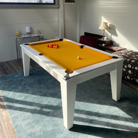 Gatley Classic Pool Dining Table - White - Slate Pool Bed In 6FT & 7FT Sizes