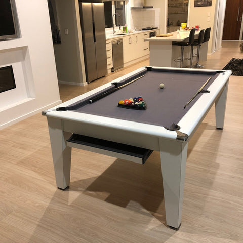 Gatley Classic Pool Dining Table - White - Slate Pool Bed In 6FT & 7FT Sizes