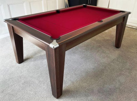 Gatley Classic Pool Dining Table - Dark Walnut - Slate Pool Bed In 6FT & 7FT Sizes