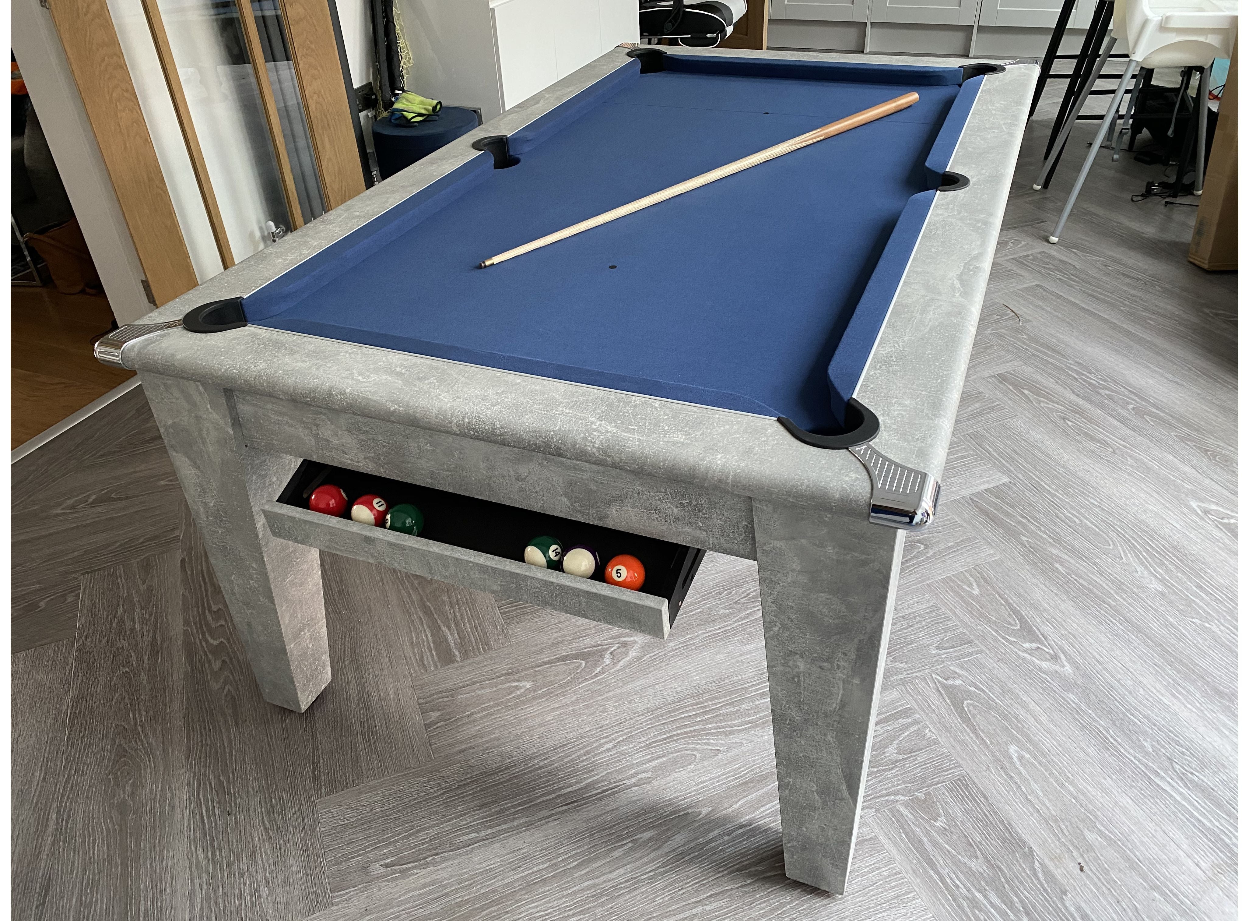 Gatley Classic Pool Dining Table - Italian Grey - Slate Bed Pool Table ...