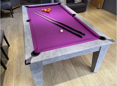 Gatley Classic Pool Dining Table - Italian Grey - Slate Bed Pool Table In 6FT & 7FT Sizes