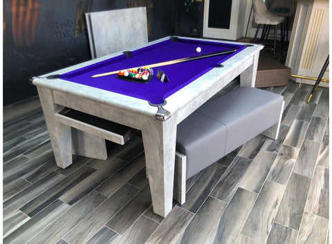 Gatley Classic Pool Dining Table - Italian Grey - Slate Bed Pool Table In 6FT & 7FT Sizes