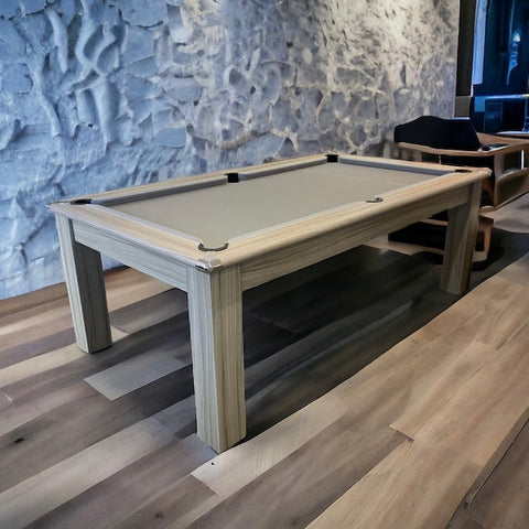 Gatley Modern Pool Dining Table - Driftwood - Slate Bed Pool Diner in 6FT & 7FT Sizes