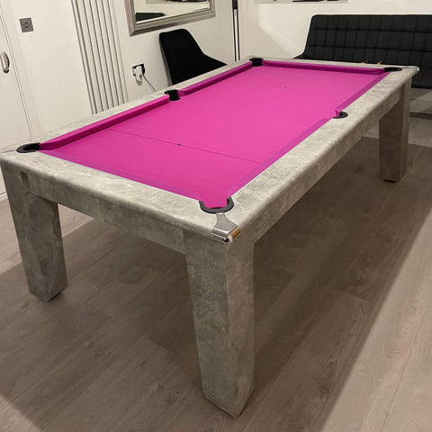 Gatley Modern Pool Dining Table - Italian Grey - Slate Bed Pool Diner in 6FT & 7FT Sizes