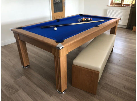 Gatley Traditional Pool Dining Table - Oak - Slate Bed in 6ft & 7ft