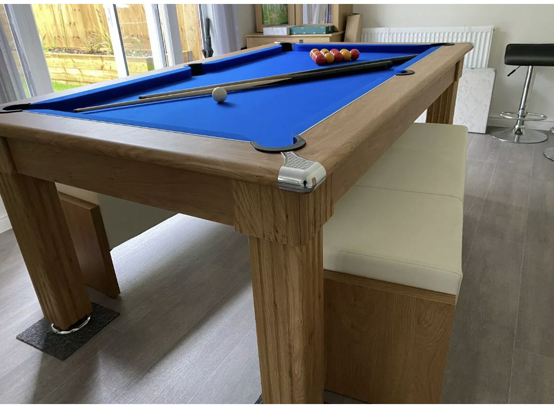 Gatley Traditional Pool Dining Table - Oak - Slate Bed in 6ft & 7ft ...
