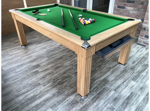 Gatley Traditional Pool Dining Table - Oak - Slate Bed in 6ft & 7ft