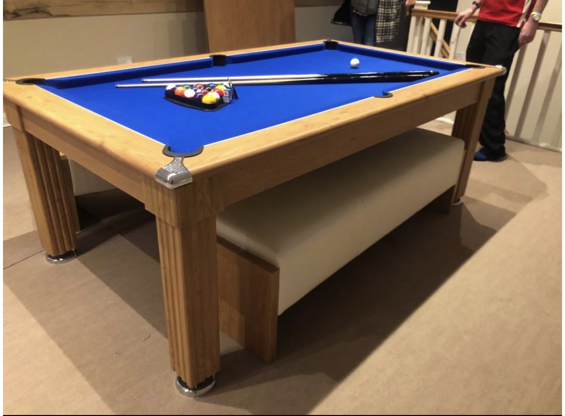 Gatley Traditional Pool Dining Table - Oak - Slate Bed in 6ft & 7ft ...
