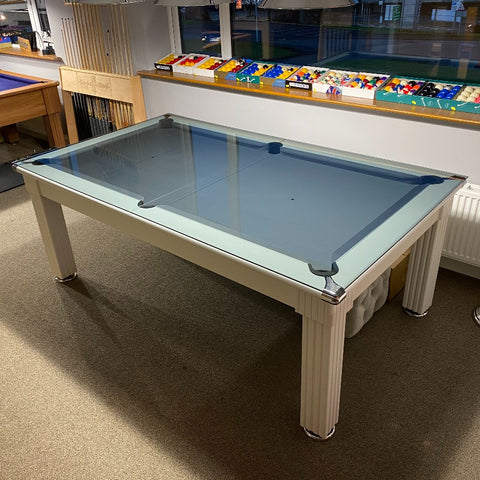 Gatley Traditional Pool Dining Table - White - Slate Bed in 6FT & 7FT Sizes