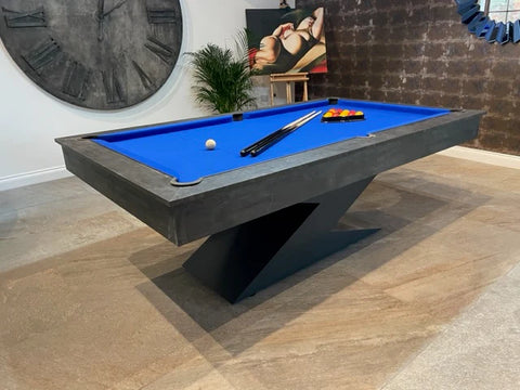 The Monaco Grey Lightning 7FT Pool Dining Table - Luxury Pool Diner - 7FT Slate Bed