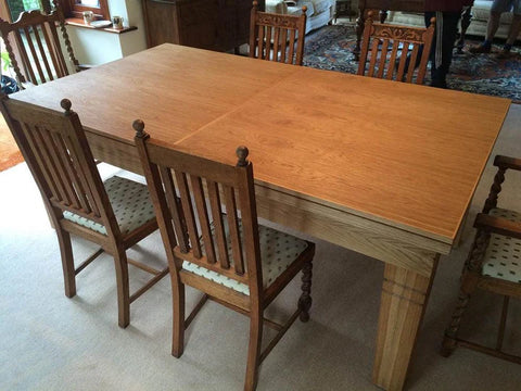 Solid Oak English Pool Dining Table