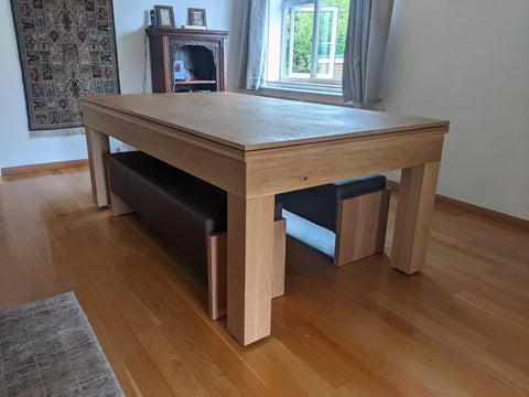 Solid Oak English Pool Dining Table