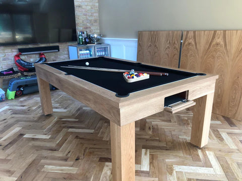 Solid Oak English Pool Dining Table