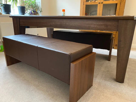 Gatley Classic Pool Dining Table - Dark Walnut - Slate Pool Bed In 6FT & 7FT Sizes