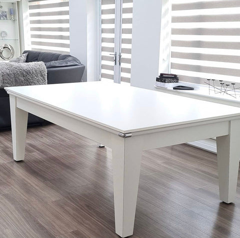 Gatley Classic Pool Dining Table - White - Slate Pool Bed In 6FT & 7FT Sizes