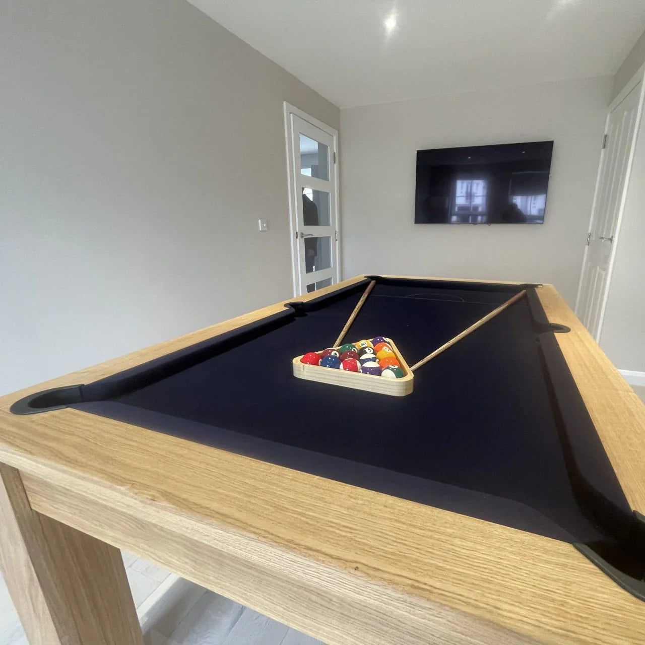 Funky Munky Pool Dining Table - Solid Natural Oak - Slate Bed - 6FT ...
