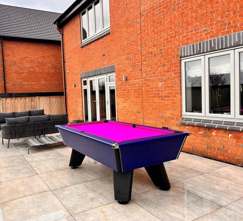 Cry Wolf Outdoor Pool Table - Midnight Blue - Slate Bed 6FT / 7FT