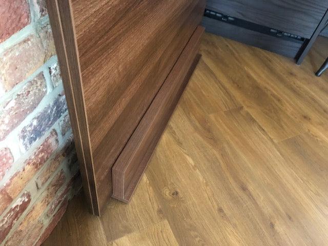 Driftwood Superpool stand with dining top panels stored upright