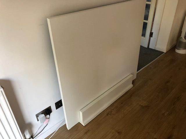 White laminate dining table top stand
