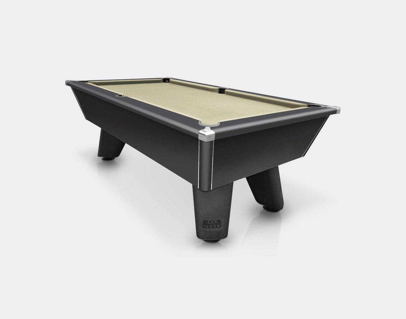 Cry Wolf Pool Table - Black, Slate Bed 6ft/7ft - Pool Table Shop