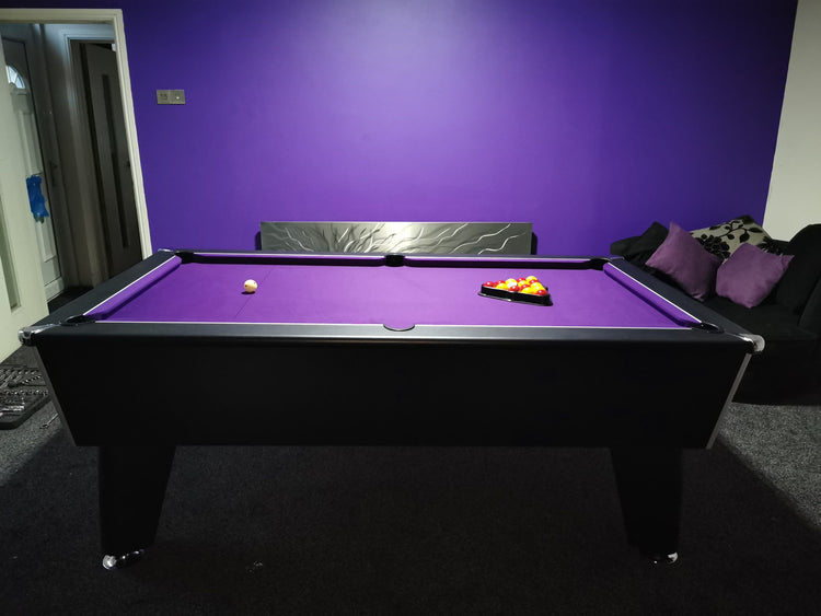 Blackball Slate Bed Pool Table Black 6ft/7ft Coin Option Also Av