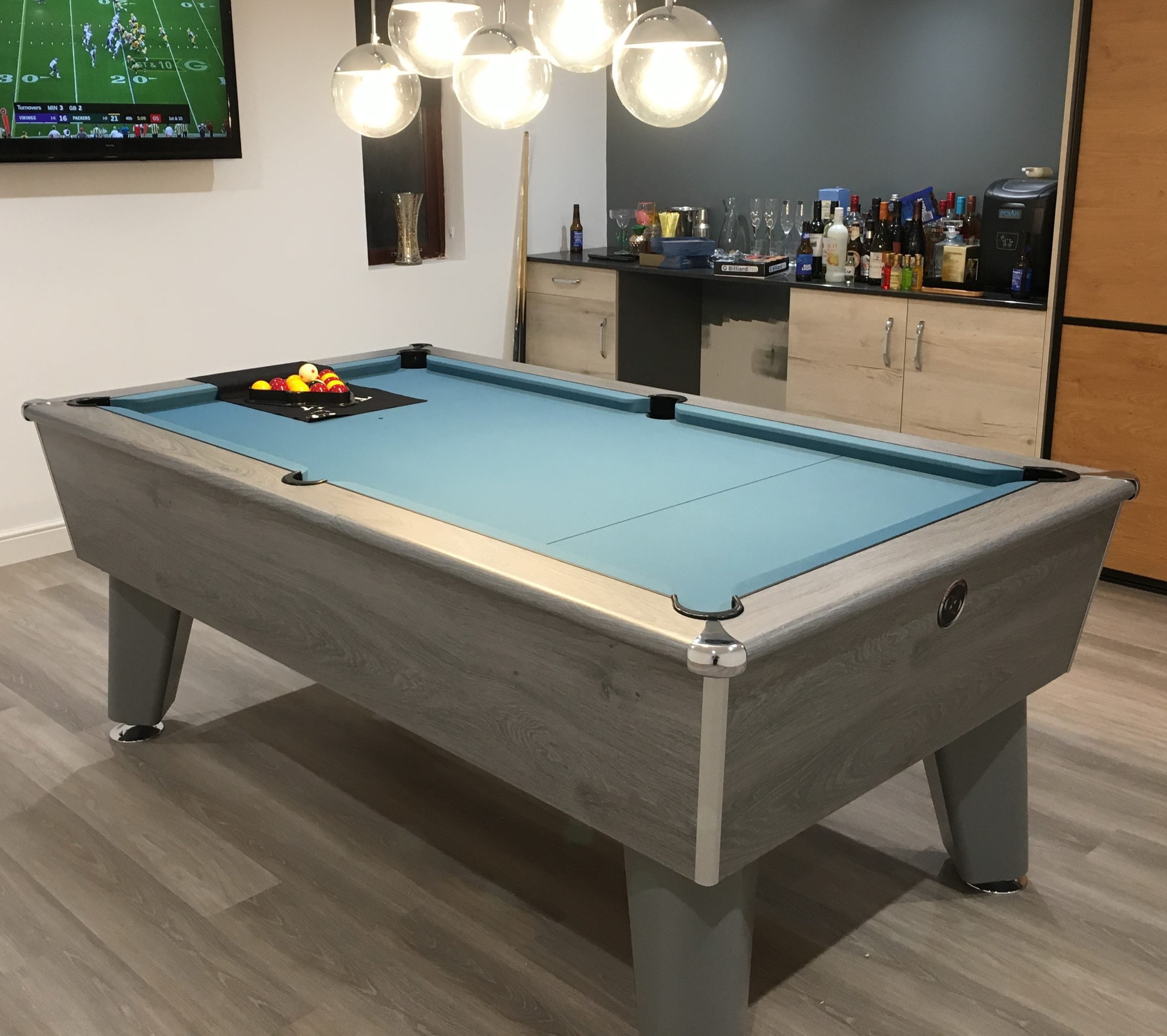 Blackball Slate Bed Pool Table - Silver Oak - 6FT/7FT - Coin Option Al – Pool Table Shop