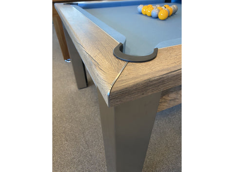 Funky Munky Elixir - Pool Dining Table 6FT/ 7FT - Slate Bed - Distressed Oak Finish