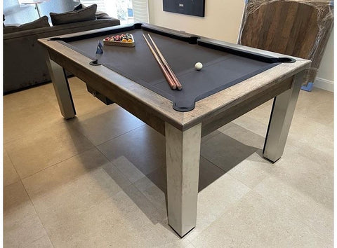 Funky Munky Elixir - Pool Dining Table 6FT/ 7FT - Slate Bed - Distressed Oak Finish