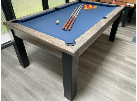 Funky Munky Elixir - Pool Dining Table 6FT/ 7FT - Slate Bed - Distressed Oak Finish